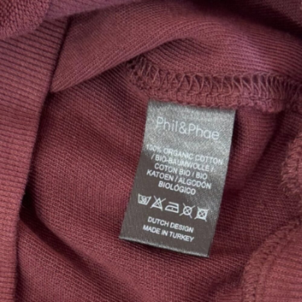 PHIL & PHAE - PANTS - 100% ORGANIC COTTON - BURGUNDY  - 3Y- NWT - Picture 4 of 4